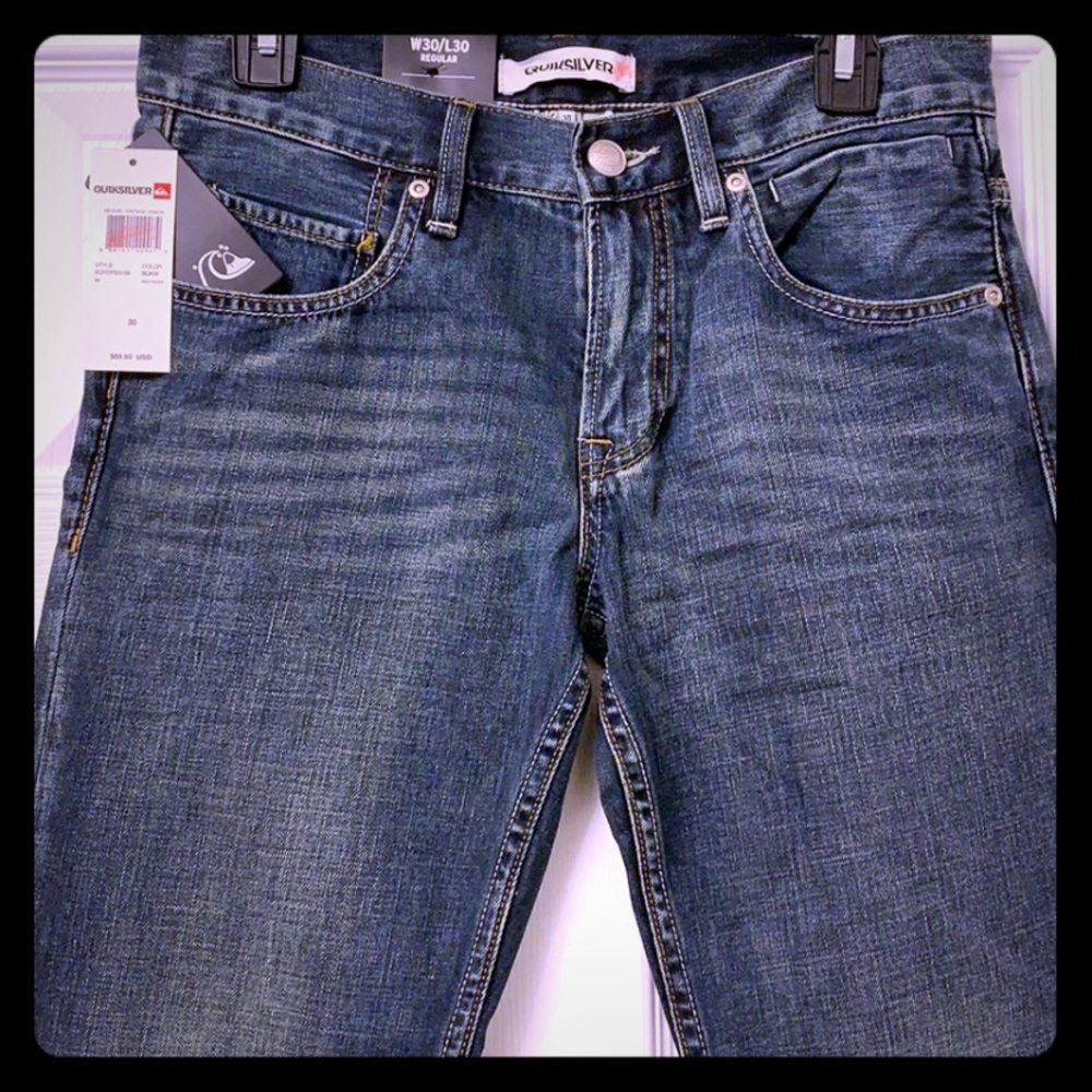 HP3/7 NWT QUICKSILVER Men’s Regular JeansSize: 30 - Picture 3 of 8